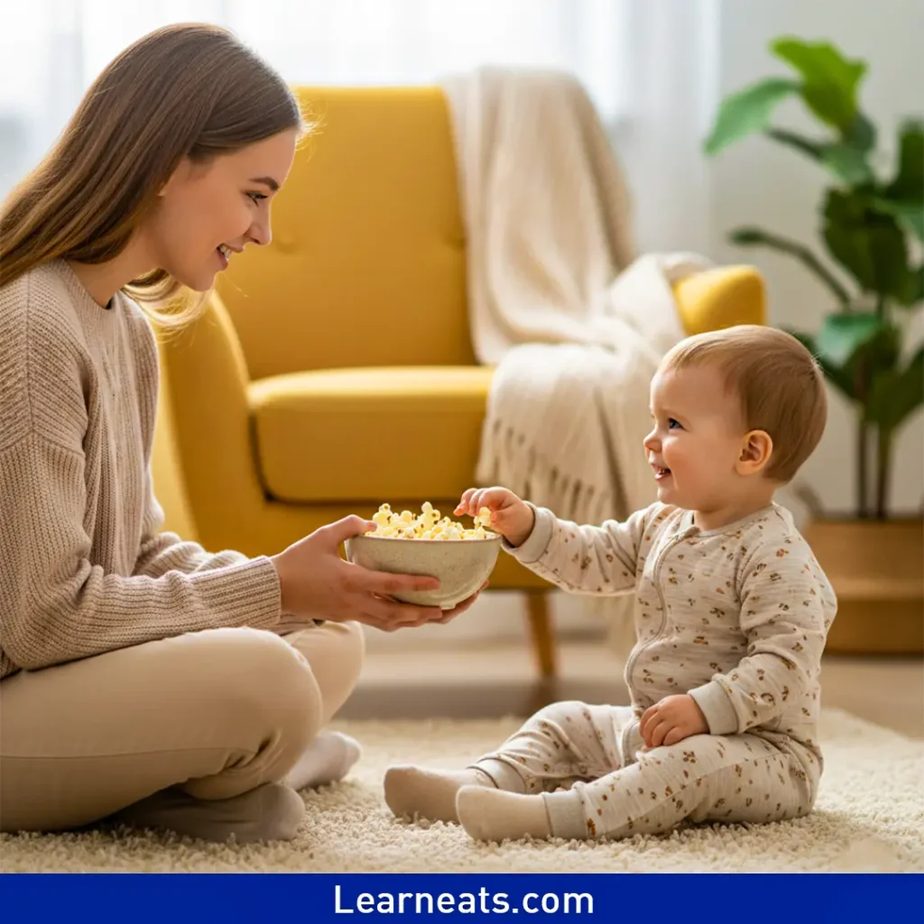 3 Year-Old Eat Popcorn