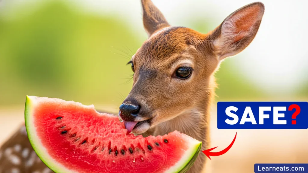 Deer Eat Watermelon