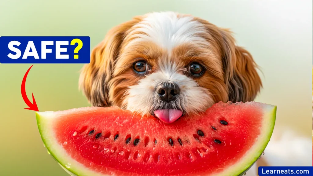 Shih Tzu Eat Watermelon - Learn Eats