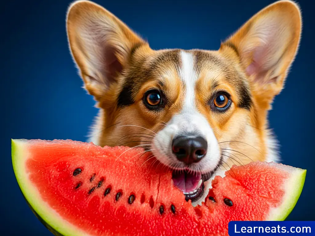 Corgis Eat Watermelon