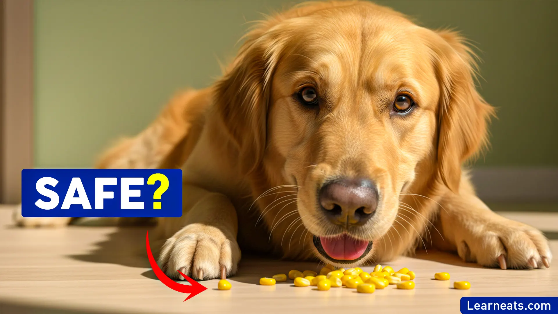 Dogs Eat Corn Kernels