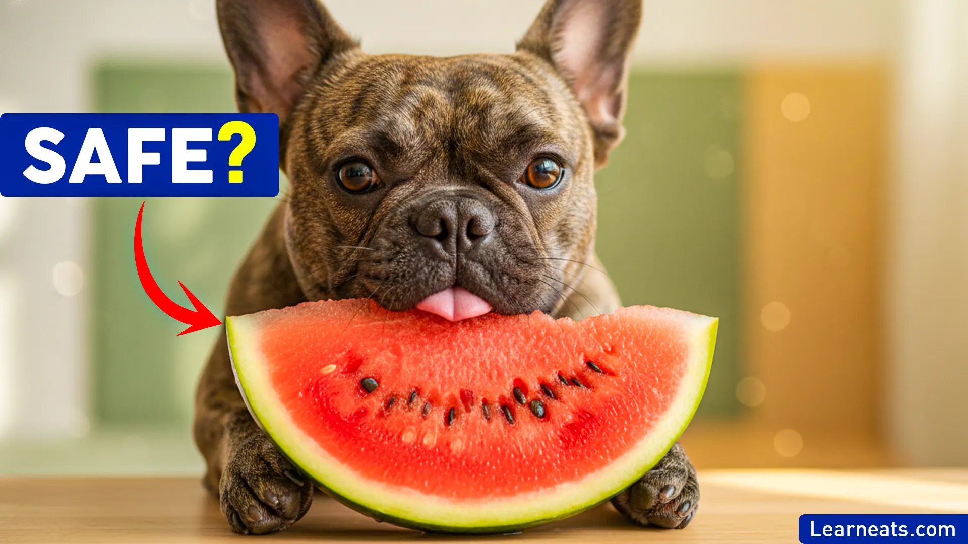 Frenchies Eat Watermelon
