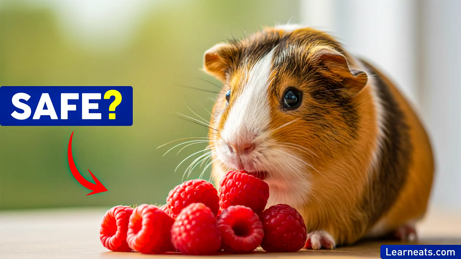 Guinea Pigs Eat Raspberries