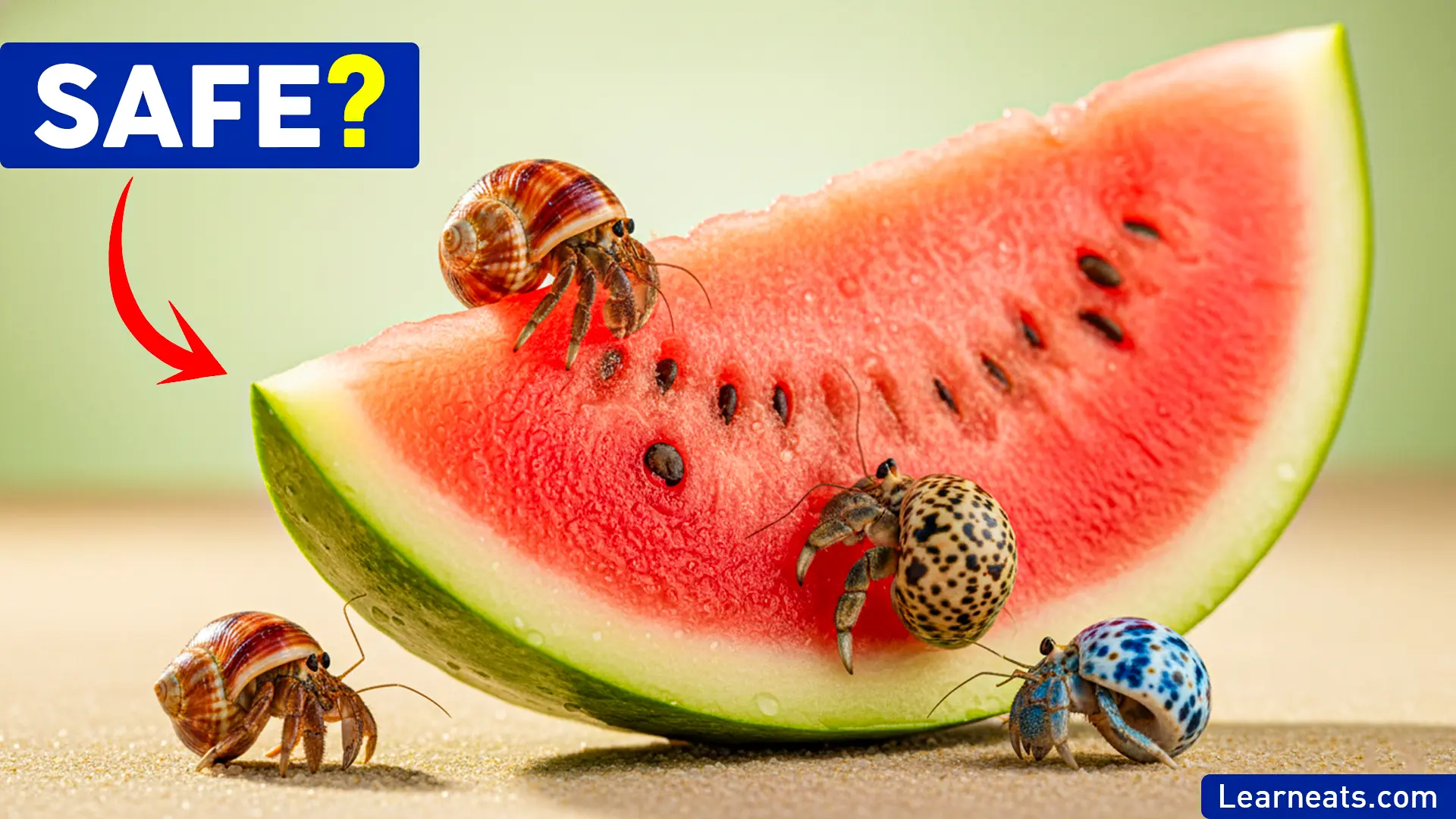 Hermit Crabs Eat Watermelon
