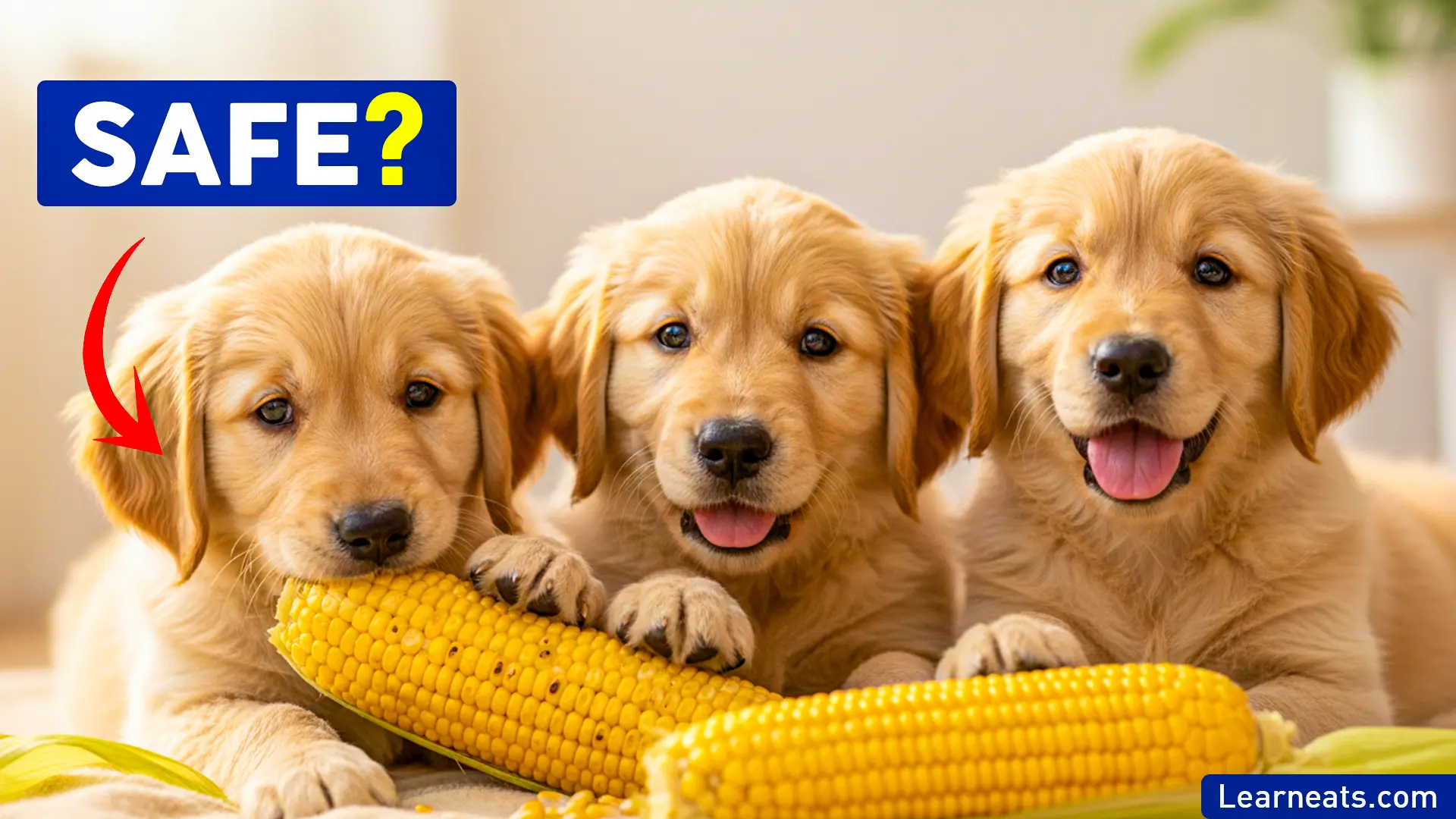 Puppies Eat Corn