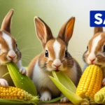 Rabbits Eat Corn Husks and Corn on the Cob