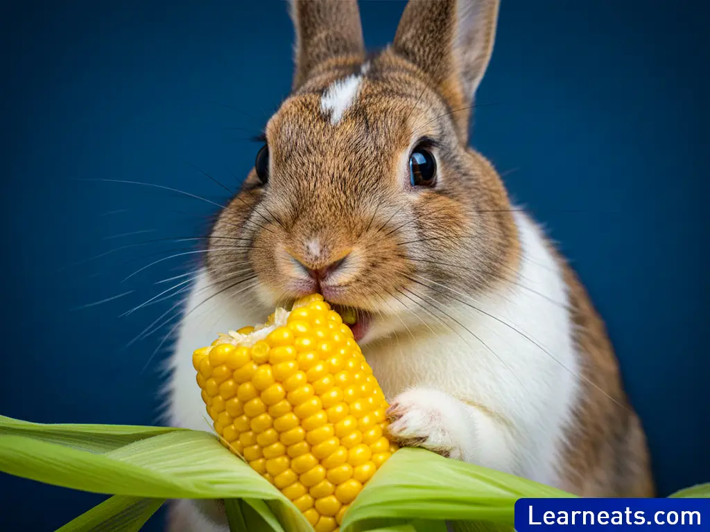 Rabbits Eat Corn on the Cob