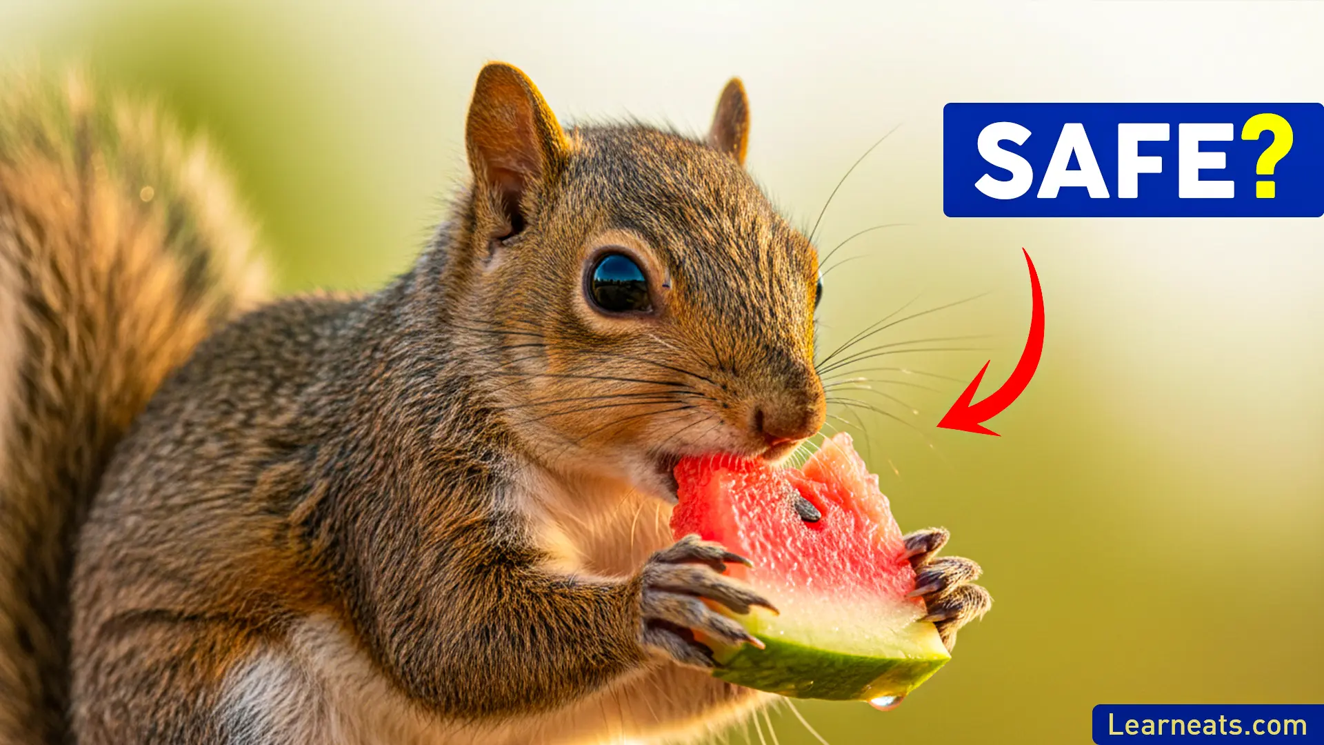 Squirrels Eat Watermelon
