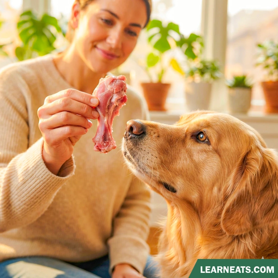 Dog Eats a Turkey Bone