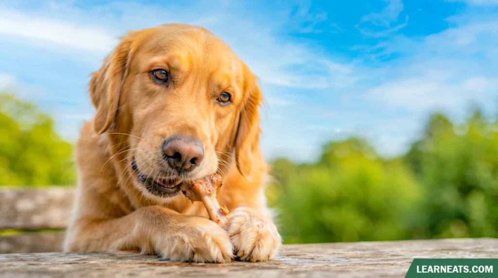 Dogs Eat Pork Chop Bones